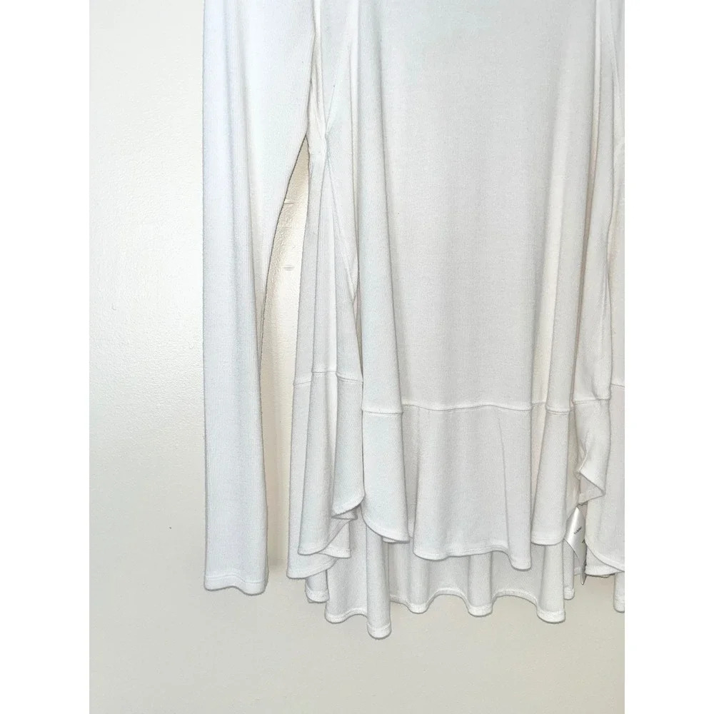 FREE PEOPLE Downtown Girl Cutout‎ Tunic Ivory Long Sleeve | Small